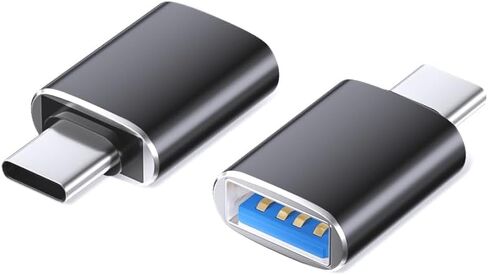 USB 3.0 to USB-C Adapter UK, 5Gbps High-Speed OTG Converter, Compact Aluminium Type-C Male to USB-A Female for Android Phone, Laptop, MacBook, PC – 2 Pack in Saudi Arabia