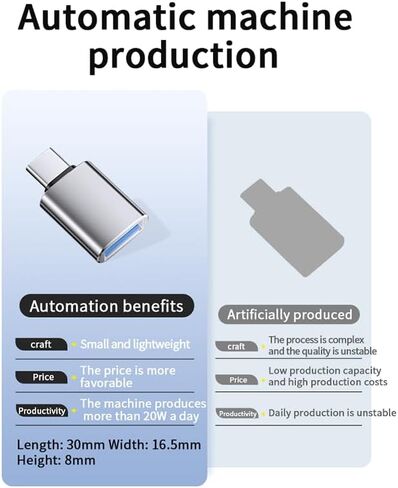 USB 3.0 to USB-C Adapter UK, 5Gbps High-Speed OTG Converter, Compact Aluminium Type-C Male to USB-A Female for Android Phone, Laptop, MacBook, PC – 2 Pack in Saudi Arabia
