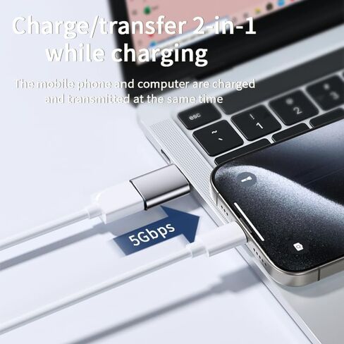 USB 3.0 to USB-C Adapter UK, 5Gbps High-Speed OTG Converter, Compact Aluminium Type-C Male to USB-A Female for Android Phone, Laptop, MacBook, PC – 2 Pack in Saudi Arabia