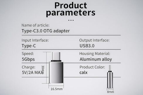 USB 3.0 to USB-C Adapter UK, 5Gbps High-Speed OTG Converter, Compact Aluminium Type-C Male to USB-A Female for Android Phone, Laptop, MacBook, PC – 2 Pack in Saudi Arabia