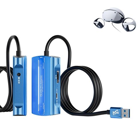 محول PSVR2 للكمبيوتر الشخصي، مجموعة ملحقات PSVR 2 للكمبيوتر الشخصي المتوافقة مع PlayStation VR2، نظارات AR، شاشة محمولة، تتضمن كابل DP 1.4 ومحول طاقة (أسود) (أحمر) in Kuwait