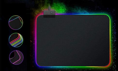 RGB Galaxy Night Sky Gaming Mouse Pad Large Color LED Lighting Wired USB 13.8 x 9.8 Inches Table Mat for Gamer in Saudi Arabia