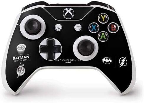 ملصق Skinit المخصص للألعاب متوافق مع وحدة تحكم Xbox One S - مرخص رسميًا من Warner Bros The Flash Movie: Batman Flash Future & Past Design in Kuwait