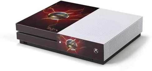 ملصق Skinit المخصص للألعاب متوافق مع وحدة تحكم Xbox One S - مرخص رسميًا من Warner Bros The Flash Movie: تصميم ملصق الشعار in Kuwait