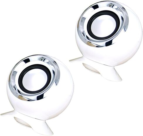 Uonlytech USB مكبر صوت صغير للكمبيوتر المحمول مع غشاء جهير، مكبر صوت أبيض مدمج 2.0 قناة لاستخدام الكمبيوتر المحمول المكتبي in Saudi Arabia