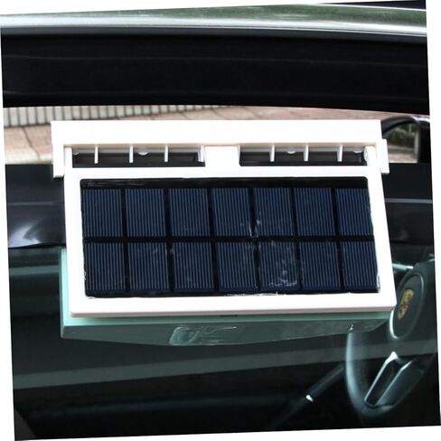 Uonlytech Solar Dual Ventilation Fan for Car Front Rear Window Rechargeable Solar and Battery Powered Vehicle Cooler with LCD Temperature Display Compact Cooling System for Trucks Boats in Saudi Arabia