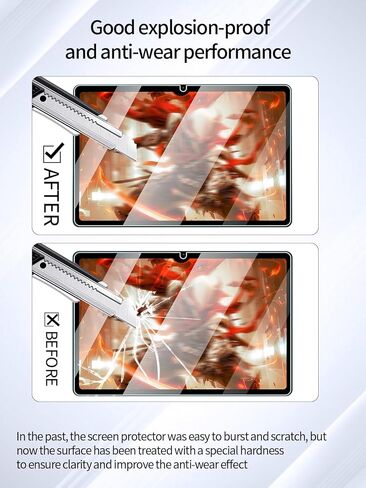 Screen Protector for Tylvx 10.1" 2 in 1 Tablet Android Tablet, Anti-Scratch 9H Hardness Touch Sensitive 2.5D Rounded Edges Bubble Free Easy to Install,2 Pack. in Saudi Arabia