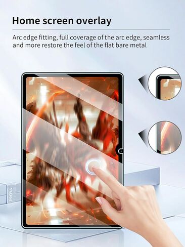 Screen Protector for Tylvx 10.1" 2 in 1 Tablet Android Tablet, Anti-Scratch 9H Hardness Touch Sensitive 2.5D Rounded Edges Bubble Free Easy to Install,2 Pack. in Saudi Arabia