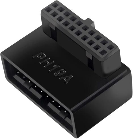 USB 3.0 19/20pin ذكر إلى أنثى تمديد محول بزاوية 90 درجة محول لمقبس توصيل اللوحة الأم in Kuwait