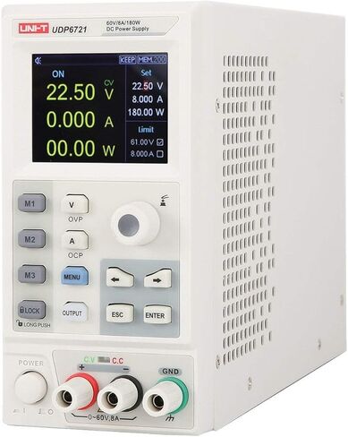 UNI-T UDP6721 180W DC Switching Power Supply 60V / 8A، مصدر طاقة المقعد، قناة واحدة، شاشة TFT LCD 2.8 بوصة، حجم صغير، وحدة واحدة in Kuwait