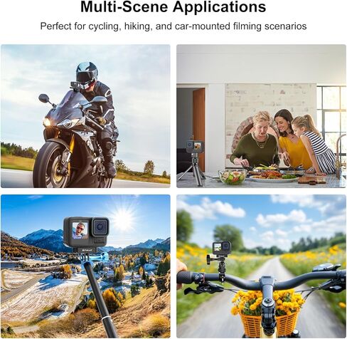 PULUZ Magnetic Quick Release Mount Compatible with GoPro Hero 12/11/11 mini/10/9/8 Black/Max,Aluminum Adapter Base with 1/4-inch Screw Hole & Installation Tools,Foldable Anti-Slip Buckle Clip in Saudi Arabia