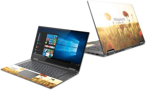 جلد MightySkins متوافق مع Lenovo Yoga 730 13" (2018) - كن سعيدًا | غطاء ملتف من الفينيل واقٍ ومتين وفريد ​​من نوعه | سهل التطبيق والإزالة وتغيير الأنماط | صنع في الولايات المتحدة الأمريكية in Saudi Arabia