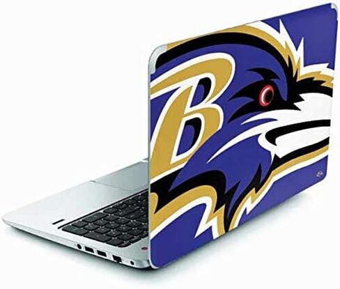 ملصق Skinit للكمبيوتر المحمول متوافق مع Envy TouchSmart 15.6in - تصميم شعار كبير مرخص رسميًا من NFL Baltimore Ravens in Kuwait