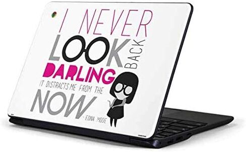 غلاف كمبيوتر محمول من Skinit متوافق مع جهاز Samsung Chromebook 3 مقاس 11.6 بوصة 500c13-k01 - تصميم وضع Edna Mode المرخص رسميًا من Disney The Incredibles in Kuwait