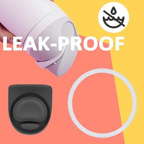 5 قطع سدادة بديلة من السيليكون و5 قطع حلقة دائرية لـ Owala FreeSip 16/19/24/25/32/40 أونصة، قطع غيار لزجاجة المياه خالية من مادة BPA (رمادي) in Kuwait