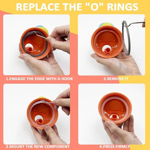 5 قطع سدادة بديلة من السيليكون و5 قطع حلقة دائرية لـ Owala FreeSip 16/19/24/25/32/40 أونصة، قطع غيار لزجاجة المياه خالية من مادة BPA (رمادي) in Kuwait