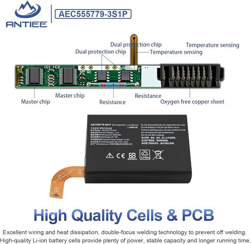 ANTIEE AEC555779-3S1P تبديل البطارية لـ GPD Win 3/4 2023 565774-3S 45.05W 11.55V 3900mAh مع أدوات التثبيت in Saudi Arabia