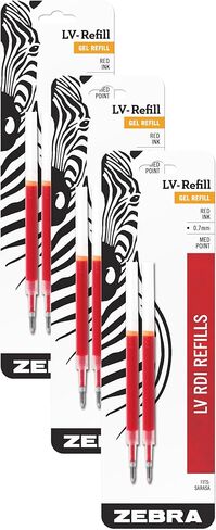 Zebra Pen LV-Refill for Gel Ink Pens, Medium Point, 0.7mm, Blue Ink, 2-Pack in Kuwait