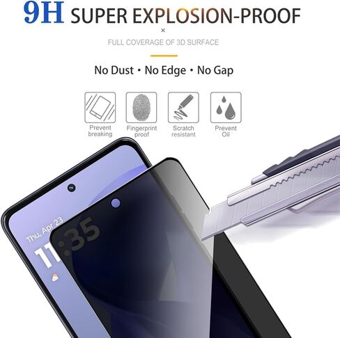 قطعتان من واقي شاشة الخصوصية لهاتف Motorola Moto G Stylus 2025 [زجاج مقسى مضاد للتجسس]، فائق الدقة، مضاد للخدش، خالٍ من الفقاعات، زجاج واقي سهل التركيب 9H لهاتف G Stylus 2025 in Saudi Arabia
