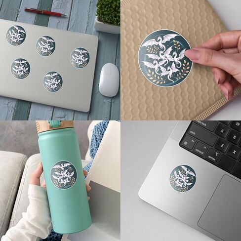 3 Pcs Flying Dragon Fantasy Book Readers Sticker Gifts for Fantasy Book Lovers, Enthusiasts, Novel Fans, Bookworm Gift Seekers, Adventure Enthusiasts for Laptop, Water Bottle, Tumbler – 3"x3" in Saudi Arabia