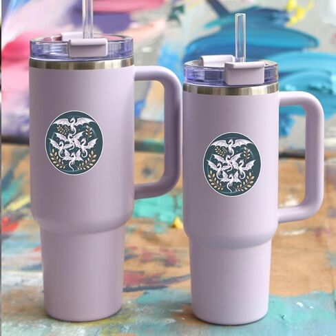 3 Pcs Flying Dragon Fantasy Book Readers Sticker Gifts for Fantasy Book Lovers, Enthusiasts, Novel Fans, Bookworm Gift Seekers, Adventure Enthusiasts for Laptop, Water Bottle, Tumbler – 3"x3" in Saudi Arabia