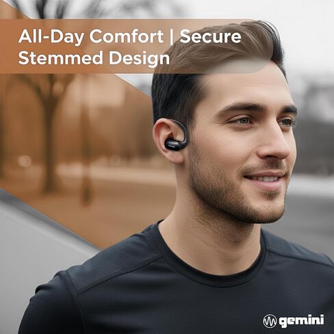 Gemini Sound Open Ear Bluetooth 6.0 Headphones – Wireless Earbuds for Running, Workout & Sports, 24H Playtime, Over Ear Secure Fit, Never Fall Out, Dual Drivers, USB-C Charging Case (GEBX-200) in Saudi Arabia