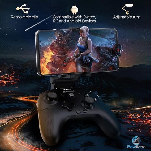 ProGAMR Bluetooth Controller for Gaming - Rechargeable with Detachable Phone Clip, Compatible with Windows, Android, PC in Saudi Arabia