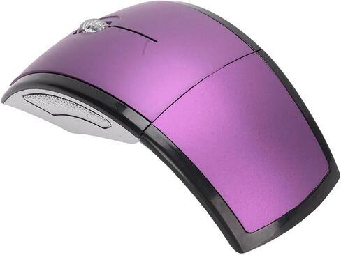 VBESTLIFE Folding Wireless Mouse, 2.4G Travel Mouse, Portable Ergonomic Computer Mouse Compatible with Notebook, PC, Computer (Violet) in Saudi Arabia