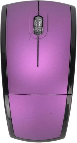 VBESTLIFE Folding Wireless Mouse, 2.4G Travel Mouse, Portable Ergonomic Computer Mouse Compatible with Notebook, PC, Computer (Violet) in Saudi Arabia