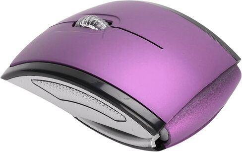 VBESTLIFE Folding Wireless Mouse, 2.4G Travel Mouse, Portable Ergonomic Computer Mouse Compatible with Notebook, PC, Computer (Violet) in Saudi Arabia