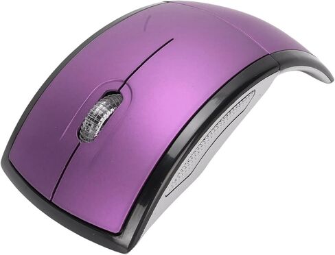 VBESTLIFE Folding Wireless Mouse, 2.4G Travel Mouse, Portable Ergonomic Computer Mouse Compatible with Notebook, PC, Computer (Violet) in Saudi Arabia