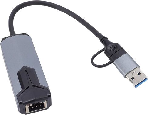 محول فاباتر USB C إلى إيثرنت مع مخرج USB C وA، محول شبكة إيثرنت LAN RJ45 بسرعة 2.5 جيجابت في الثانية in Saudi Arabia