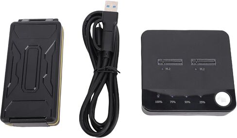 GOWENIC M.2 Hard Drive Duplicator Serial ATA to NVMe Cloner Dock Station Dual SSD Enclosure, M.2 Duplicator Cloner Dual Bay Offline USB C to NVMe Station in Saudi Arabia