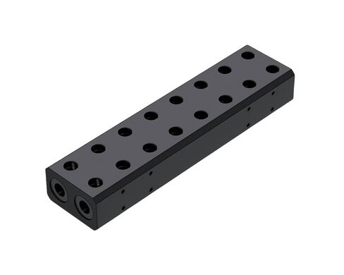 Bykski Durable Multi‑Port Parallel Workstation/Server Distribution Block, Available in Four Sizes – Black POM (B-L2-XBM-X-V2) (8 Channels) in Saudi Arabia