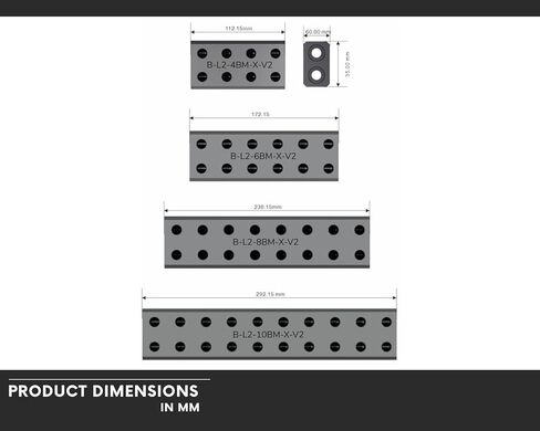 Bykski Durable Multi‑Port Parallel Workstation/Server Distribution Block, Available in Four Sizes – Black POM (B-L2-XBM-X-V2) (8 Channels) in Saudi Arabia