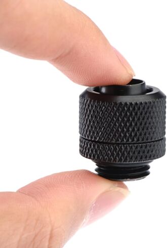 Dioche Watercooling Soft Tube Brass Flexible Tube Connector for PC Water Cooling System, Durable TwoTouch Fitting, Perfect for 9.5mm ID and 12.7mm OD Tubes, Plated Finish (Black) in Saudi Arabia