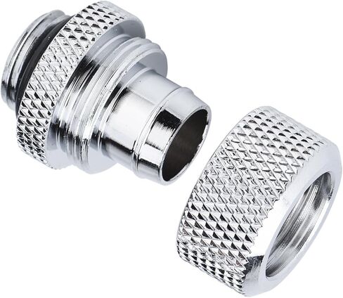 Dioche Watercooling Soft Tube Brass Flexible Tube Connector for PC Water Cooling System, Durable TwoTouch Fitting, Perfect for 9.5mm ID and 12.7mm OD Tubes, Plated Finish (Black) in Saudi Arabia