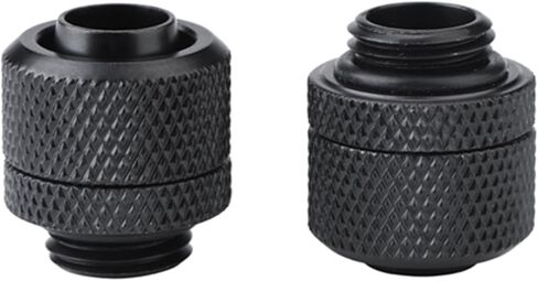 Dioche Watercooling Soft Tube Brass Flexible Tube Connector for PC Water Cooling System, Durable TwoTouch Fitting, Perfect for 9.5mm ID and 12.7mm OD Tubes, Plated Finish (Black) in Saudi Arabia