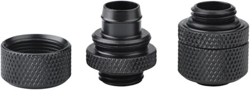 Dioche Watercooling Soft Tube Brass Flexible Tube Connector for PC Water Cooling System, Durable TwoTouch Fitting, Perfect for 9.5mm ID and 12.7mm OD Tubes, Plated Finish (Black) in Saudi Arabia