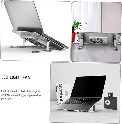 Laptop Cooling Pad Adjustable Height Laptop Stand up to Ergonomic Design for Enhanced Cooling and Comfort USB Powered Fans Led Control in Saudi Arabia