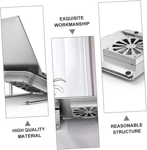 Laptop Cooling Pad Adjustable Height Laptop Stand up to Ergonomic Design for Enhanced Cooling and Comfort USB Powered Fans Led Control in Saudi Arabia