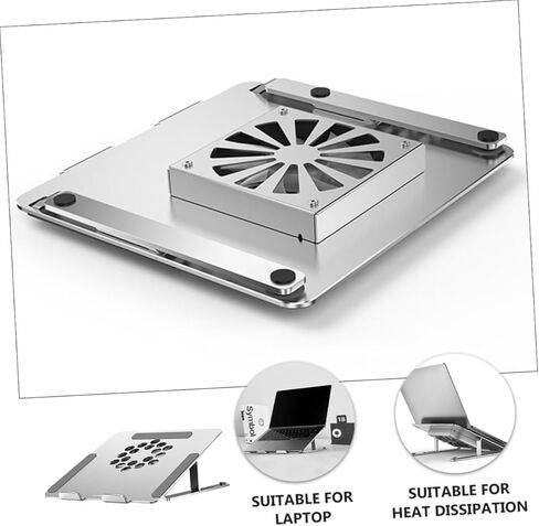 Laptop Cooling Pad Adjustable Height Laptop Stand up to Ergonomic Design for Enhanced Cooling and Comfort USB Powered Fans Led Control in Saudi Arabia