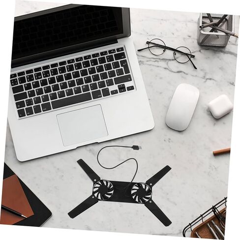 Uonlytech Laptop Cooling Stand with Height Air Cooling Pad for Laptops Durable Desktop Notebook Riser with USB Fan Control Laptop Accessories for Home in Saudi Arabia