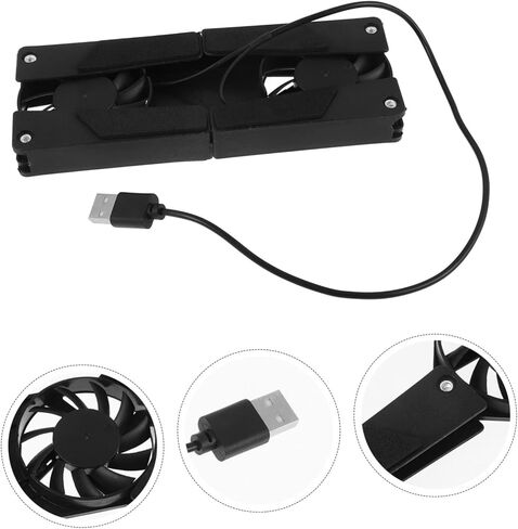 Uonlytech Laptop Cooling Stand with Height Air Cooling Pad for Laptops Durable Desktop Notebook Riser with USB Fan Control Laptop Accessories for Home in Saudi Arabia