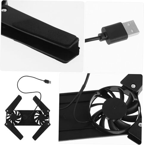 Uonlytech Laptop Cooling Stand with Height Air Cooling Pad for Laptops Durable Desktop Notebook Riser with USB Fan Control Laptop Accessories for Home in Saudi Arabia