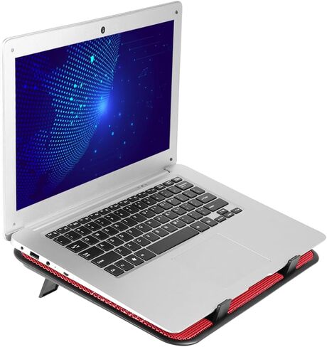 TEHAUX 14 Inch Laptop Cooling Pad Dual Fans Slim Design USB Powered Compatible Notebooks and Laptops for Gaming and Office Use in Saudi Arabia