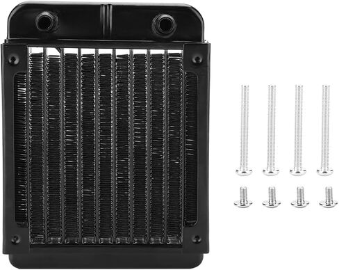 120MM Computer CPU Water Cooling, Pure Aluminum 10 Tubes with U Shaped Radiation Stripes and Built in Water Separator, for Computer Host Cooling System and Professional in Saudi Arabia