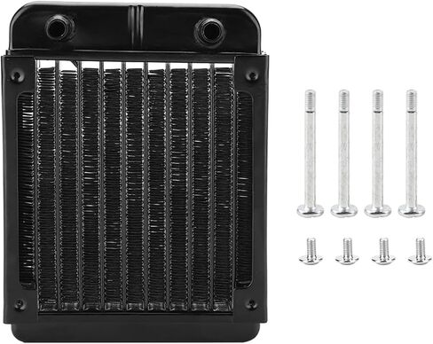 120MM Computer CPU Water Cooling, Pure Aluminum 10 Tubes with U Shaped Radiation Stripes and Built in Water Separator, for Computer Host Cooling System and Professional in Saudi Arabia
