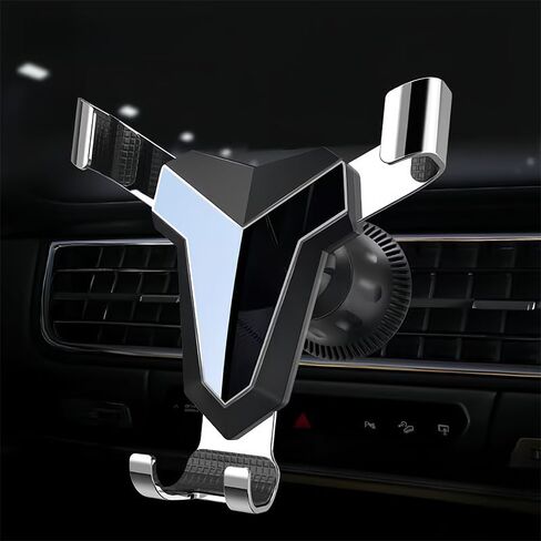 Car Phone Holders for Your Cars, Air Vent Cell Phone Stand Cars Mount with Metal Hook Clip, Car Accessories for Women Men, 360° Rotation Universal Cradle for iPhone Android All Smartphones, Black in Saudi Arabia