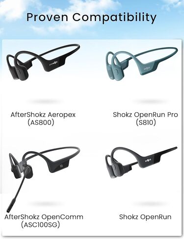 Sinoacc for Shokz Charging Cable 3.3ft USB A Charger Cable Compatible with Openrun Pro Mini OpenComm 2, USB C Adapter for Aftershokz Aeropex AS800 Bone Conduction Headphones in Saudi Arabia